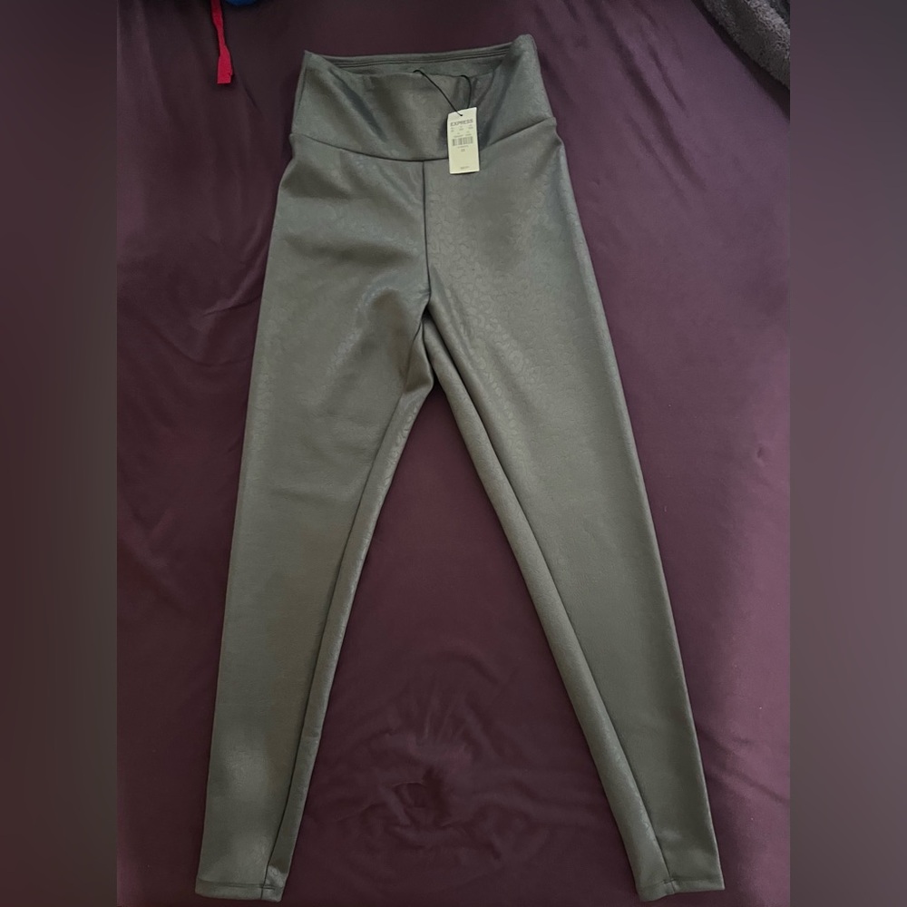 Express Gray Leggings High-Rise Performance Bottoms